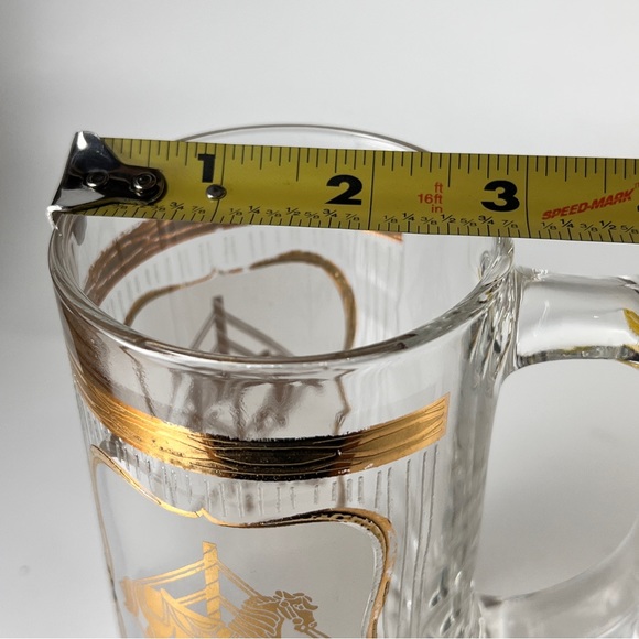 Vtg Hershey Park Carousel Horse Drinking Mug Glassware Barware Astar 22K Gold - Picture 14 of 14